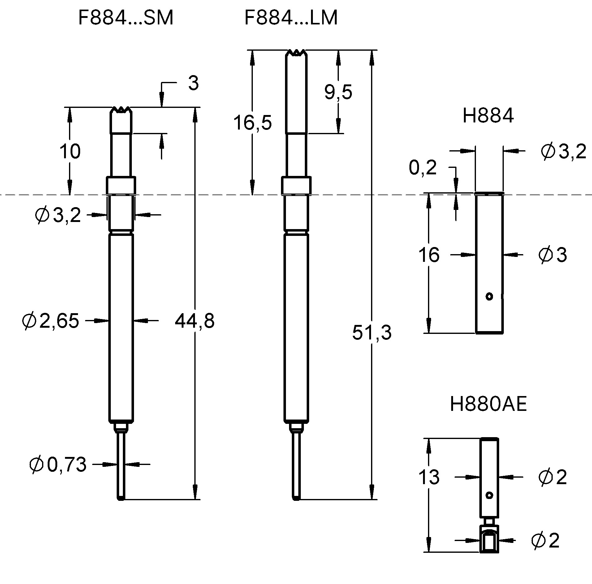 F88406B100G350LM Familienzeichnung