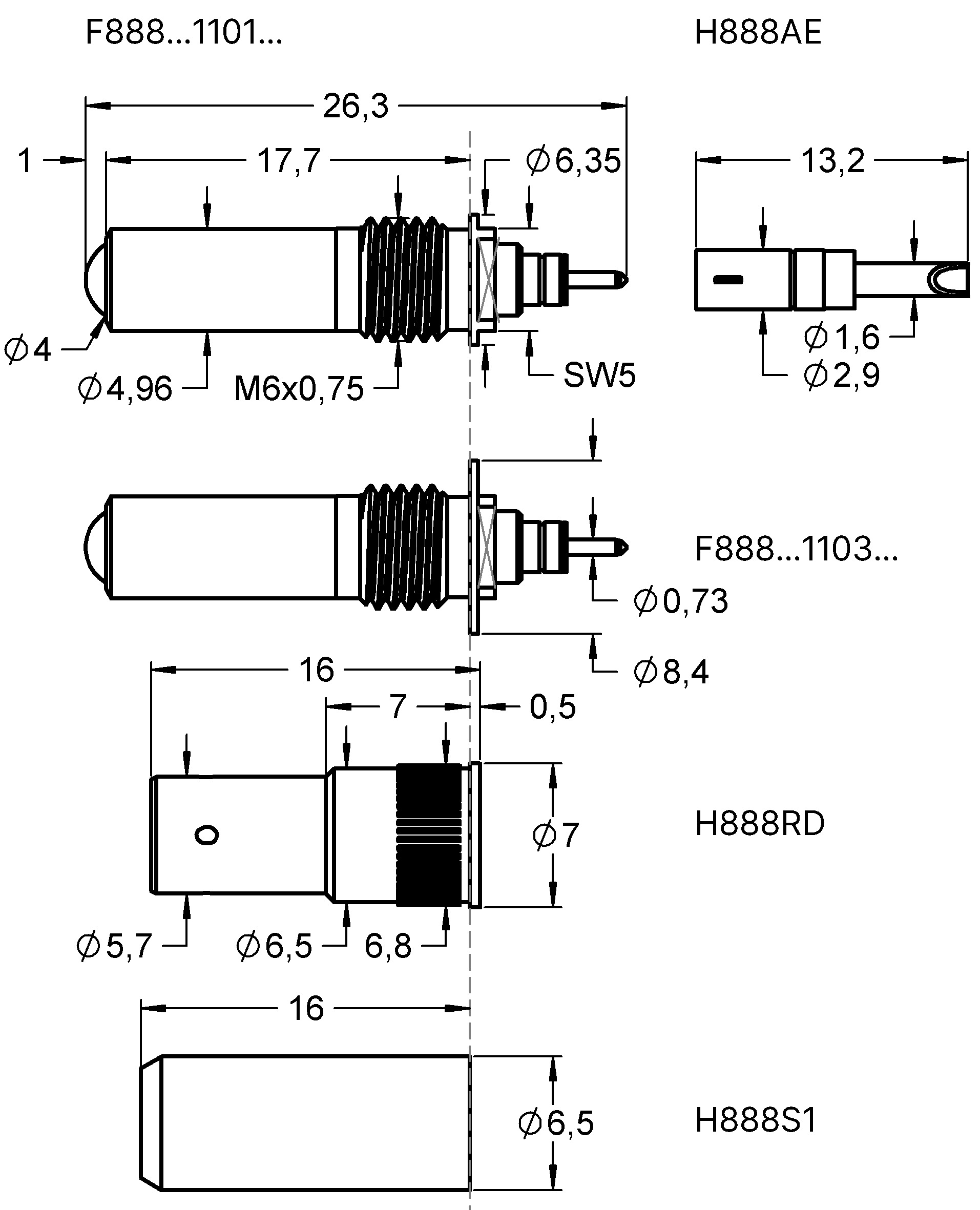 H888RD Aperçu des réceptacles similaires