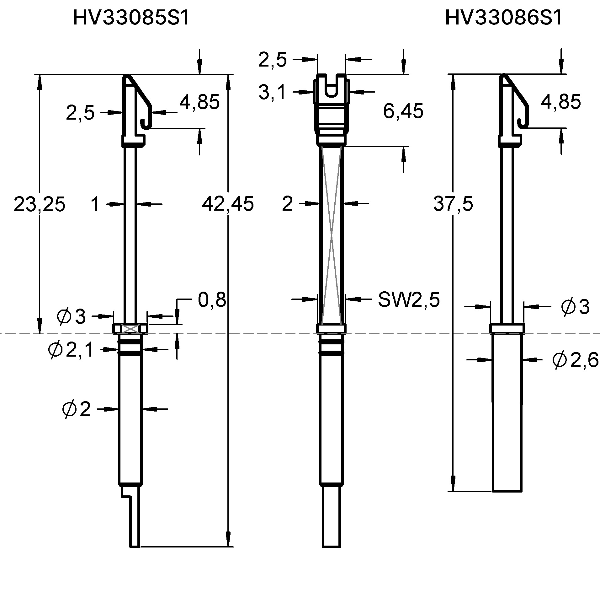 HV33085S1 ファミリー図面