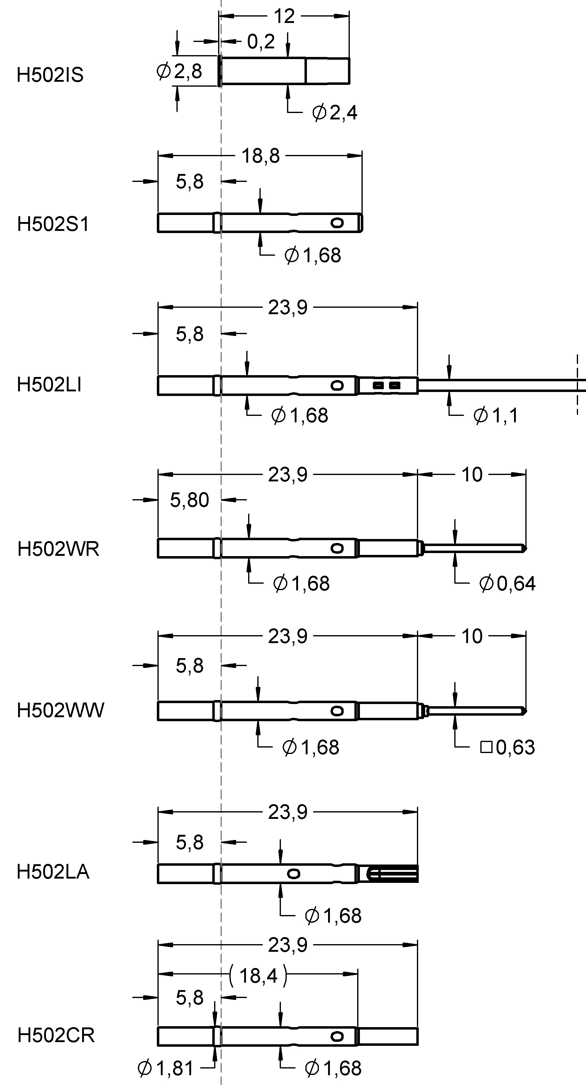 H502WR Aperçu des réceptacles similaires