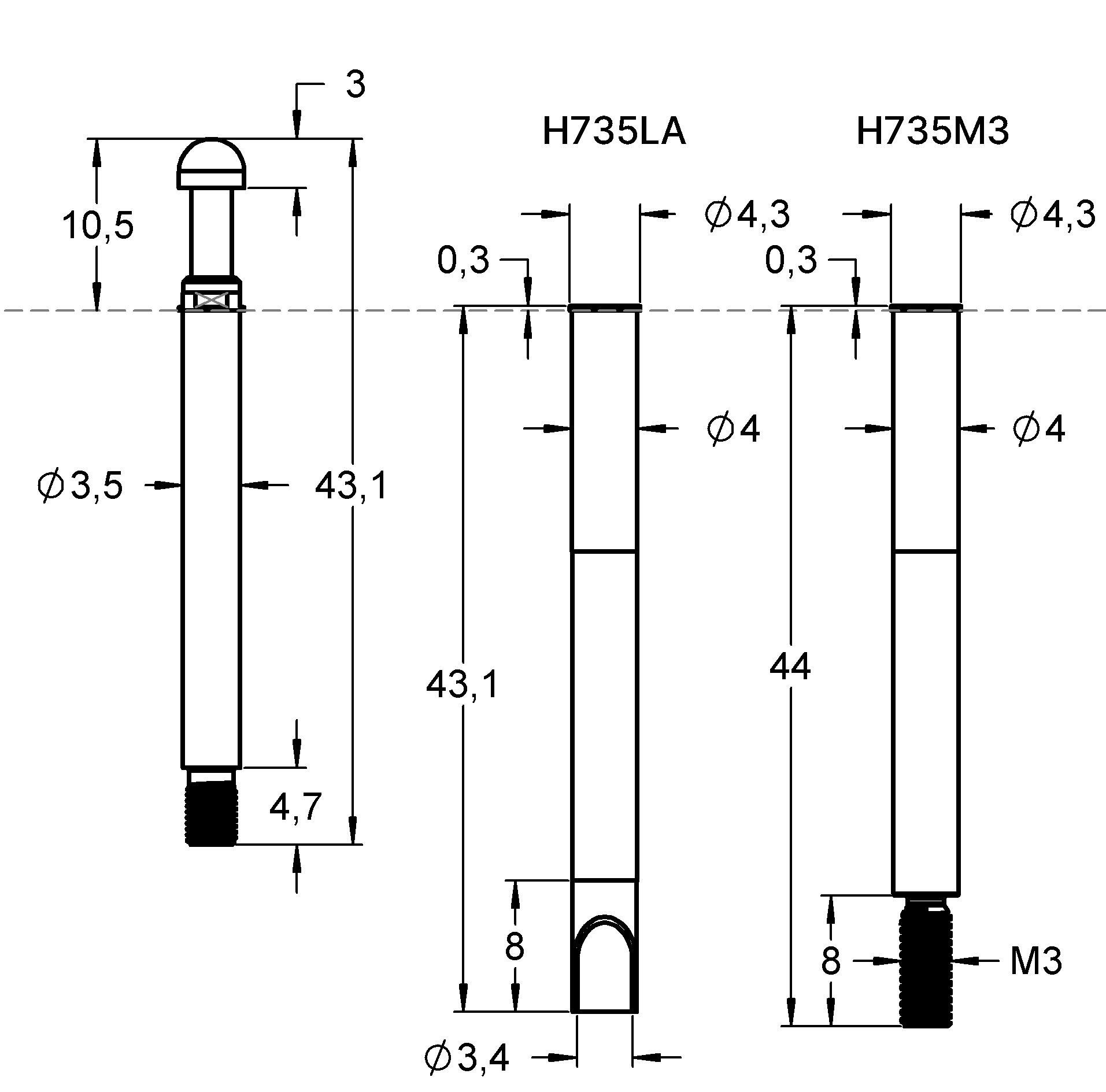 HCF73512B400G500 Familienzeichnung