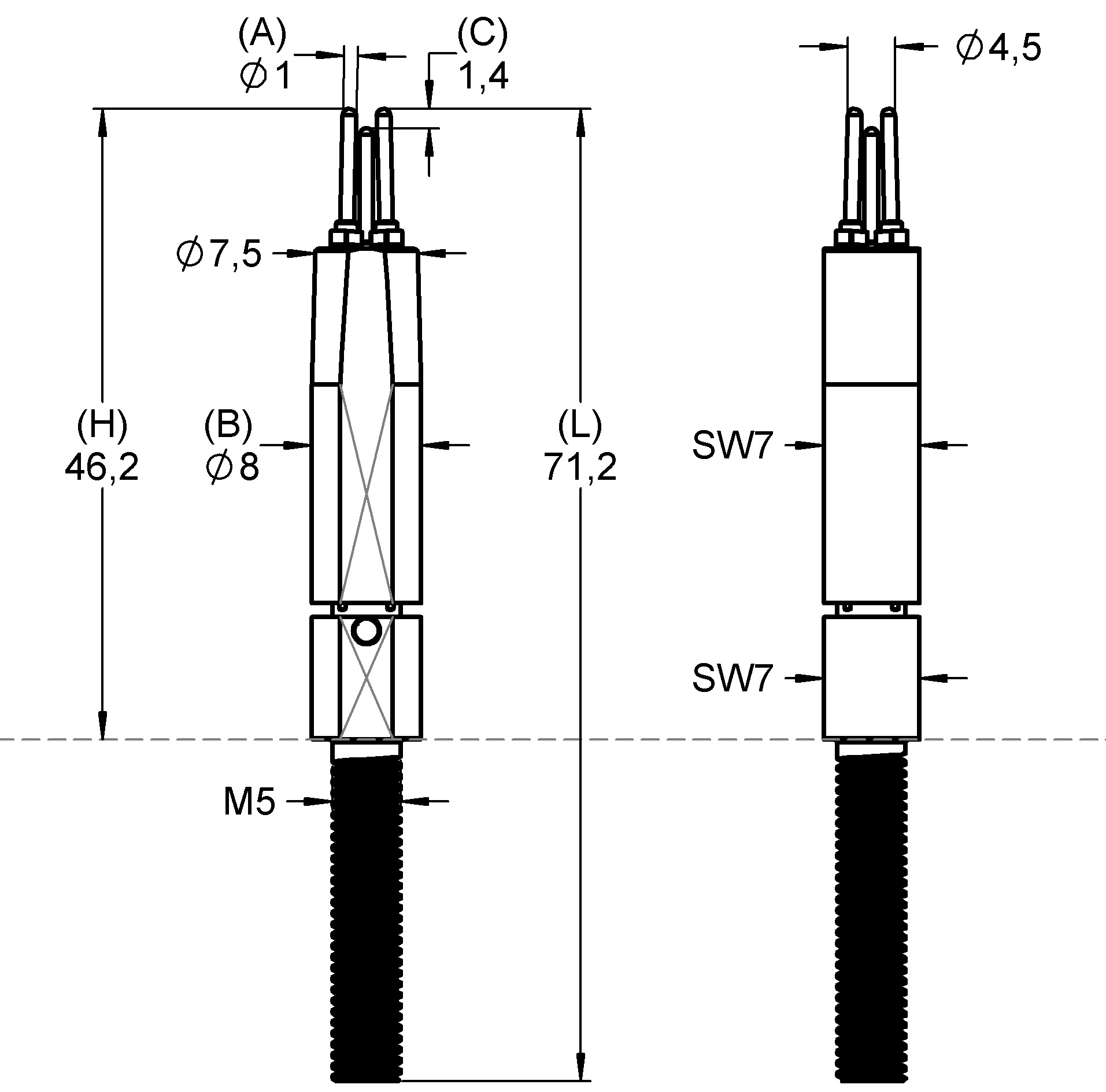 HCB045A11MS12 제품군 도면