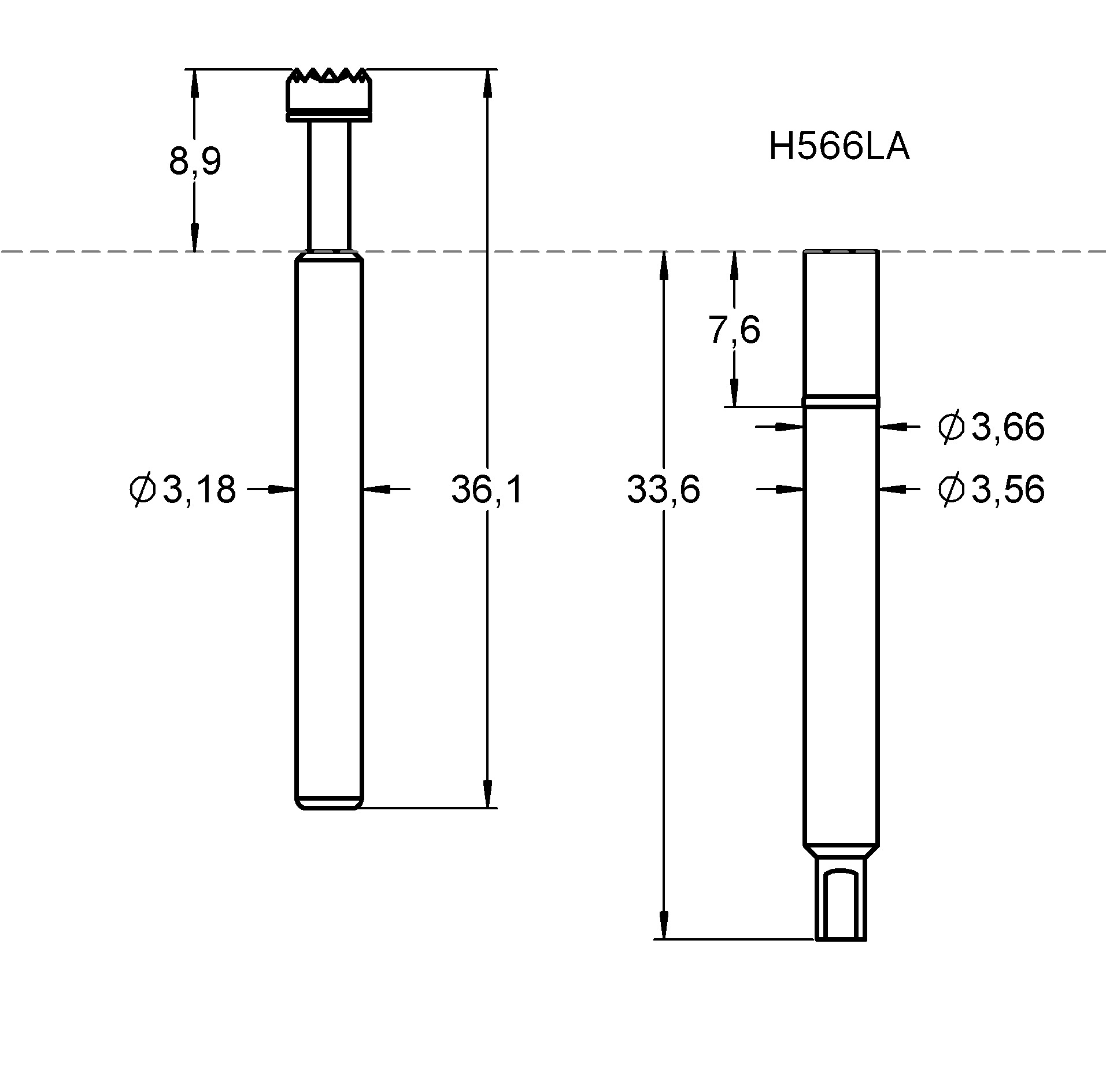 HCF56611B195G500 ファミリー図面