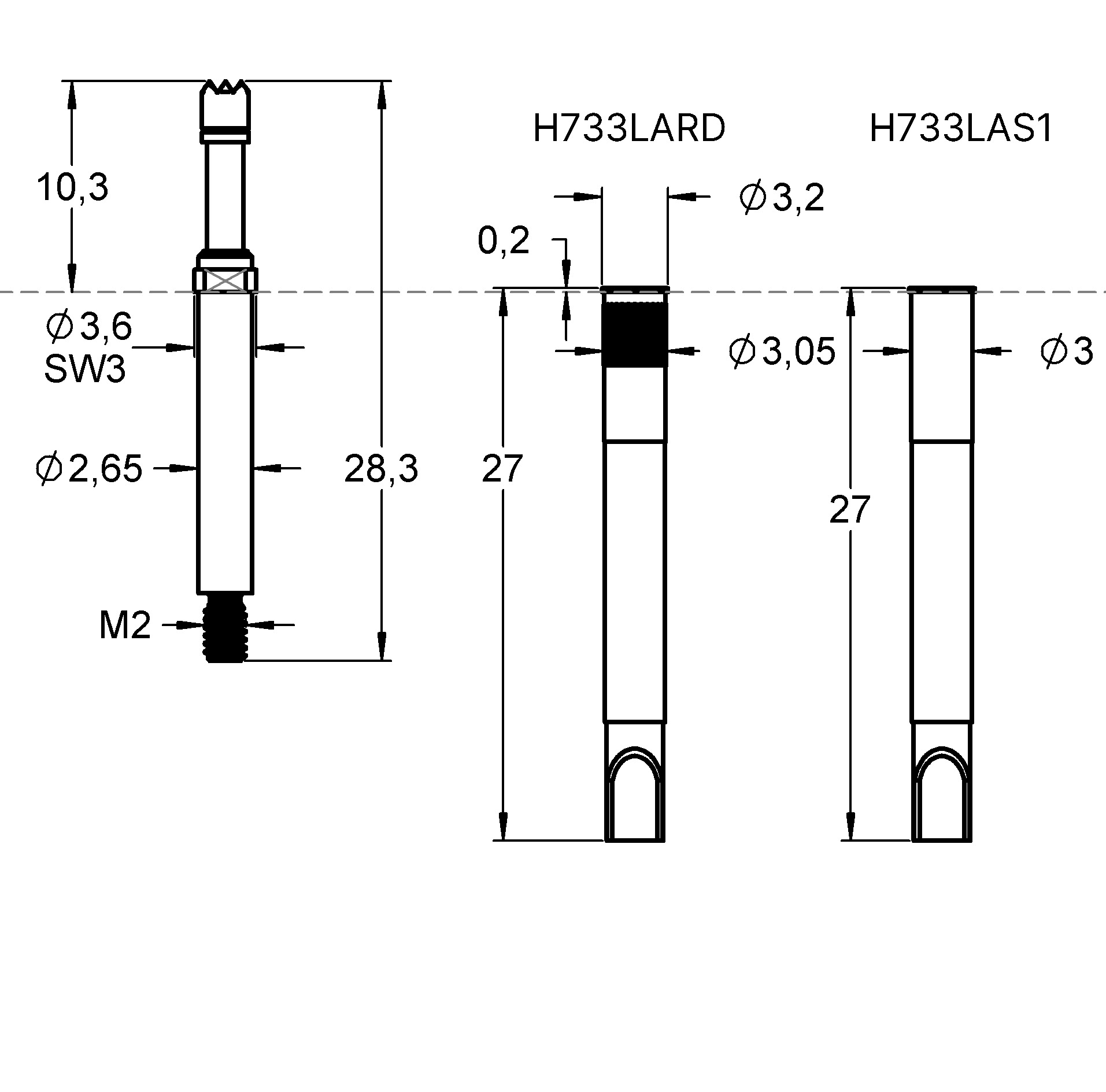 HCF73317B400G150 ファミリー図面