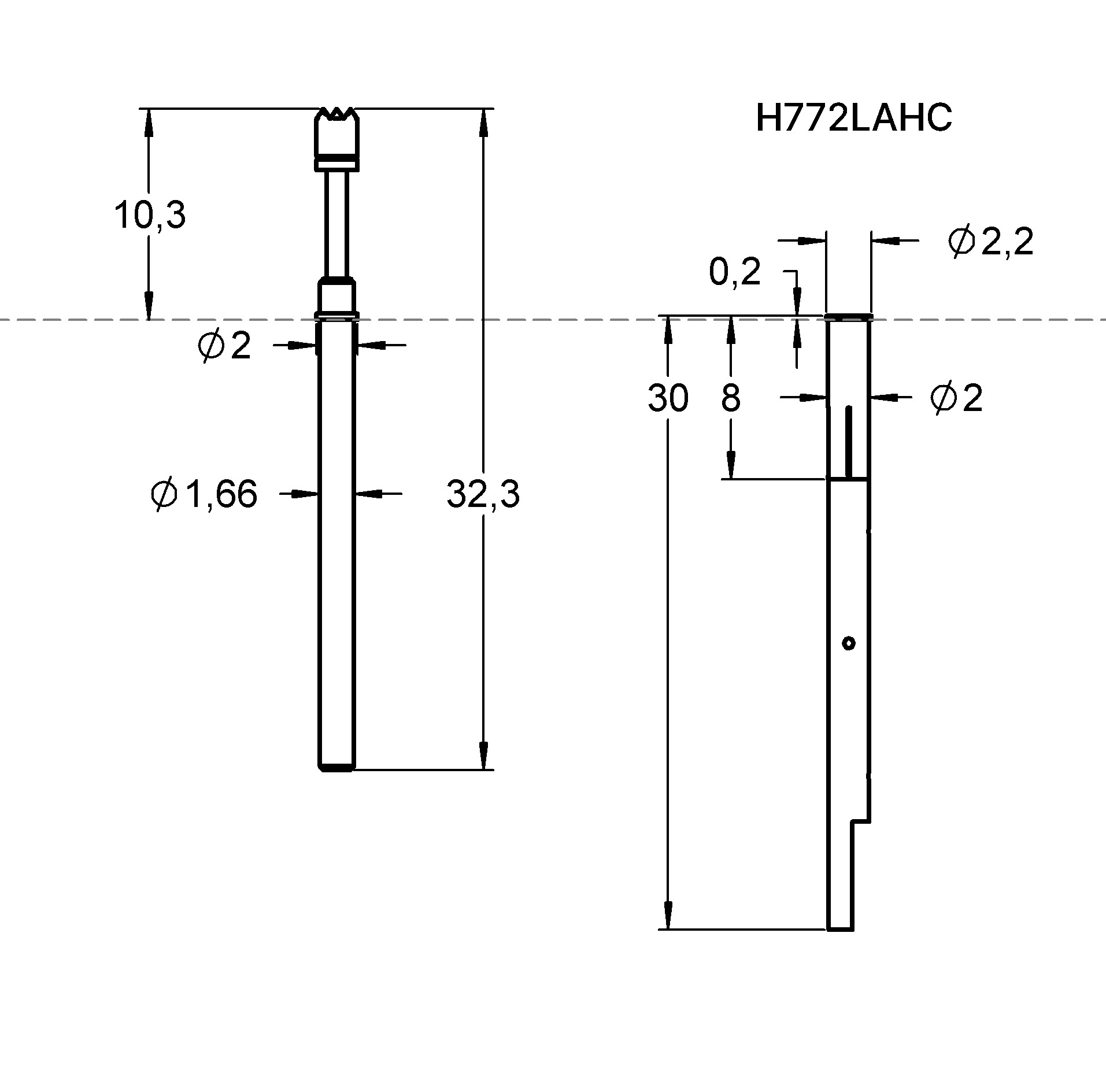 HCF77214B200G150A ファミリー図面