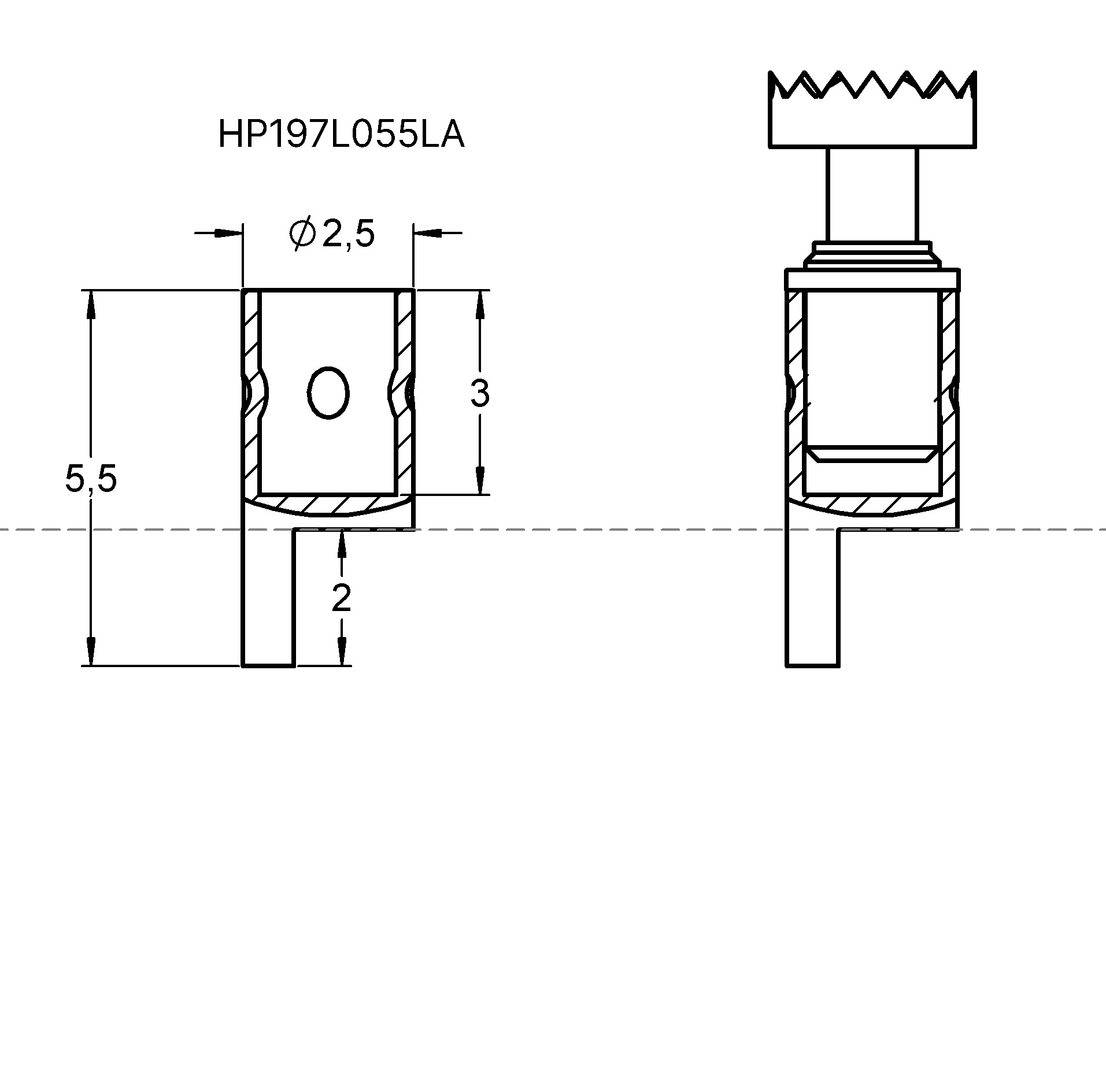 HP197L055LA 类似针套概述