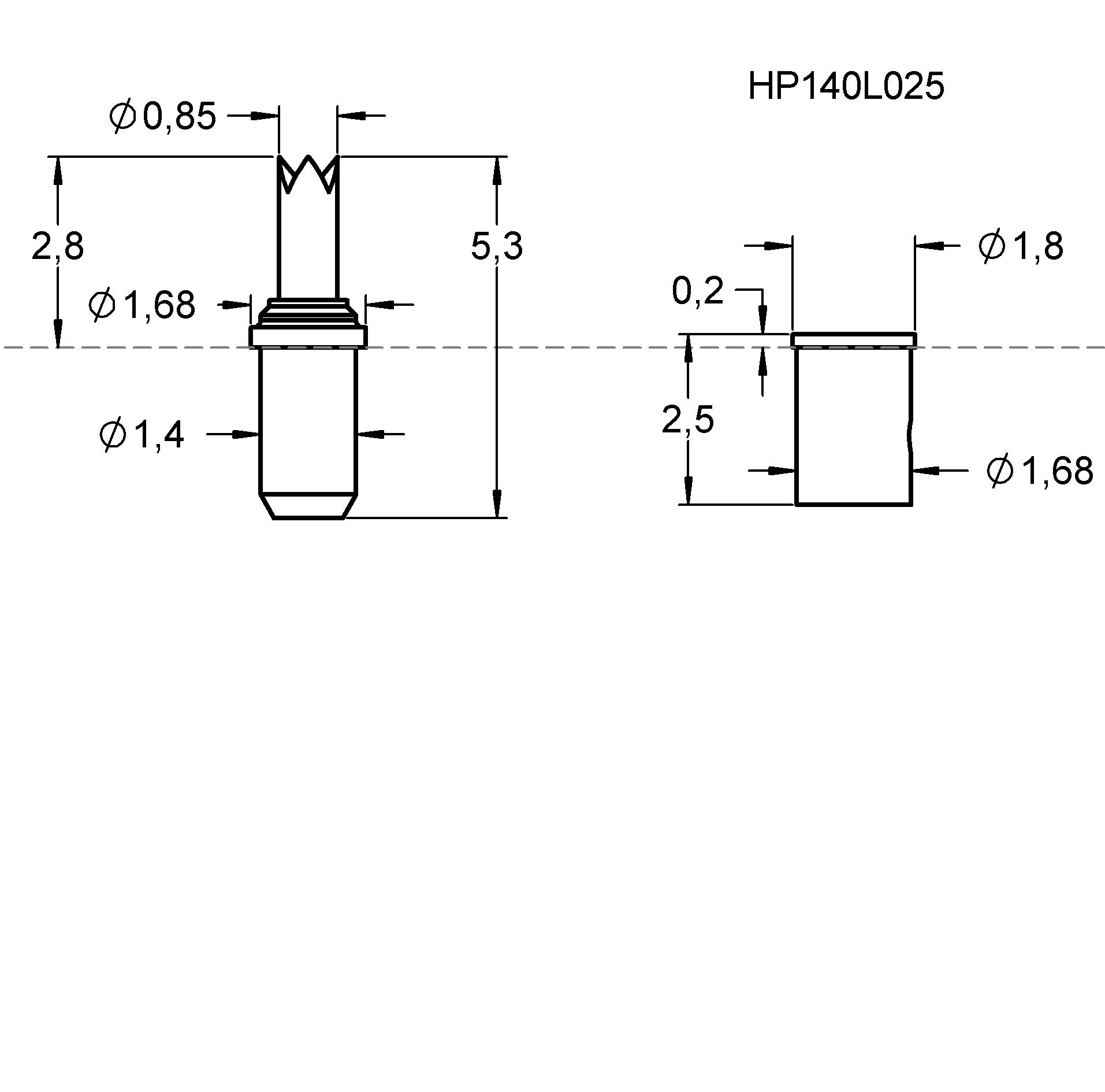 P14003S085L080TL053ST Désignation de la famille