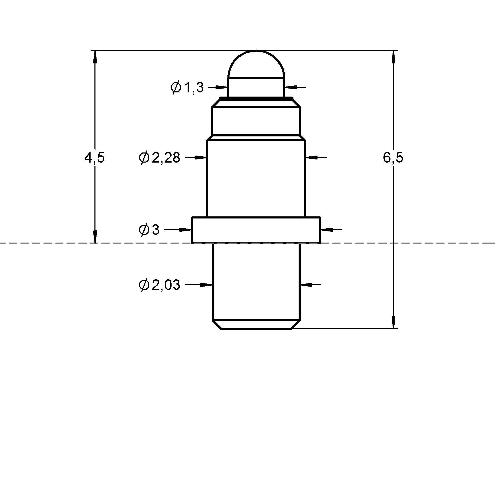 P22811M130G040ML065ST 제품군 도면
