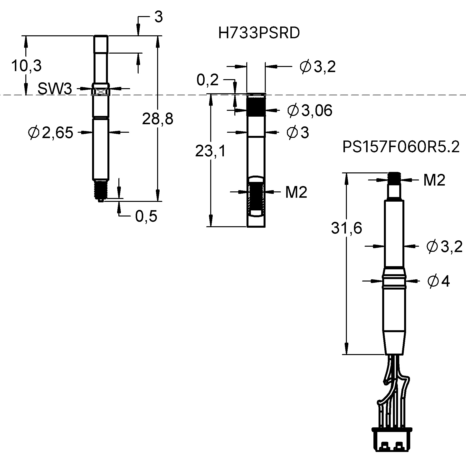 PS73306B200G250 Familienzeichnung