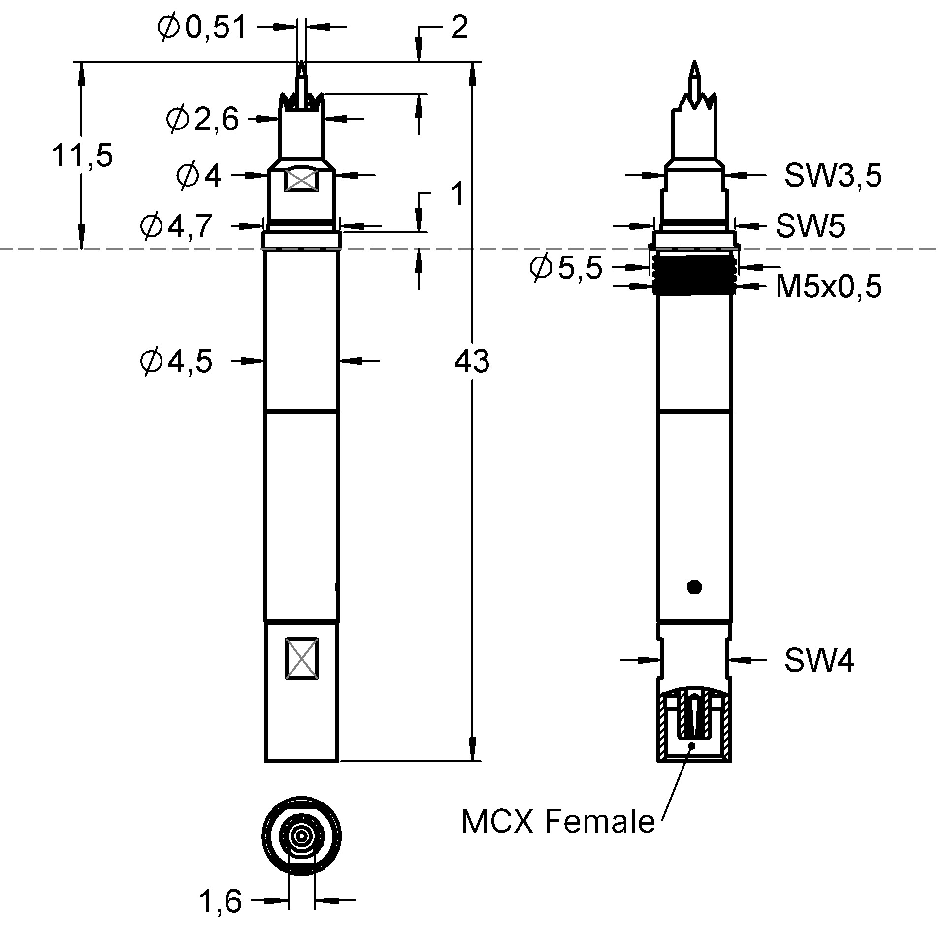 HF860PCBCO016G530MCXfPV2 Familienzeichnung