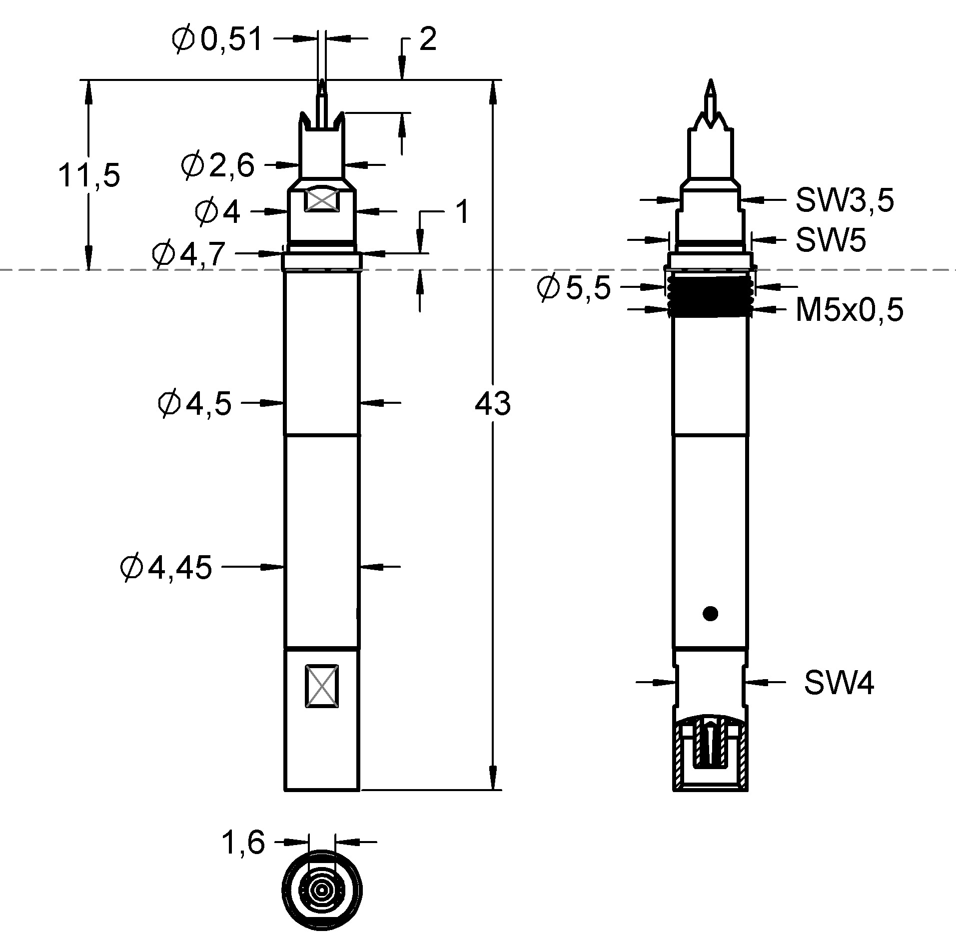 HF860PCBCK014G530MCXfS Familienzeichnung