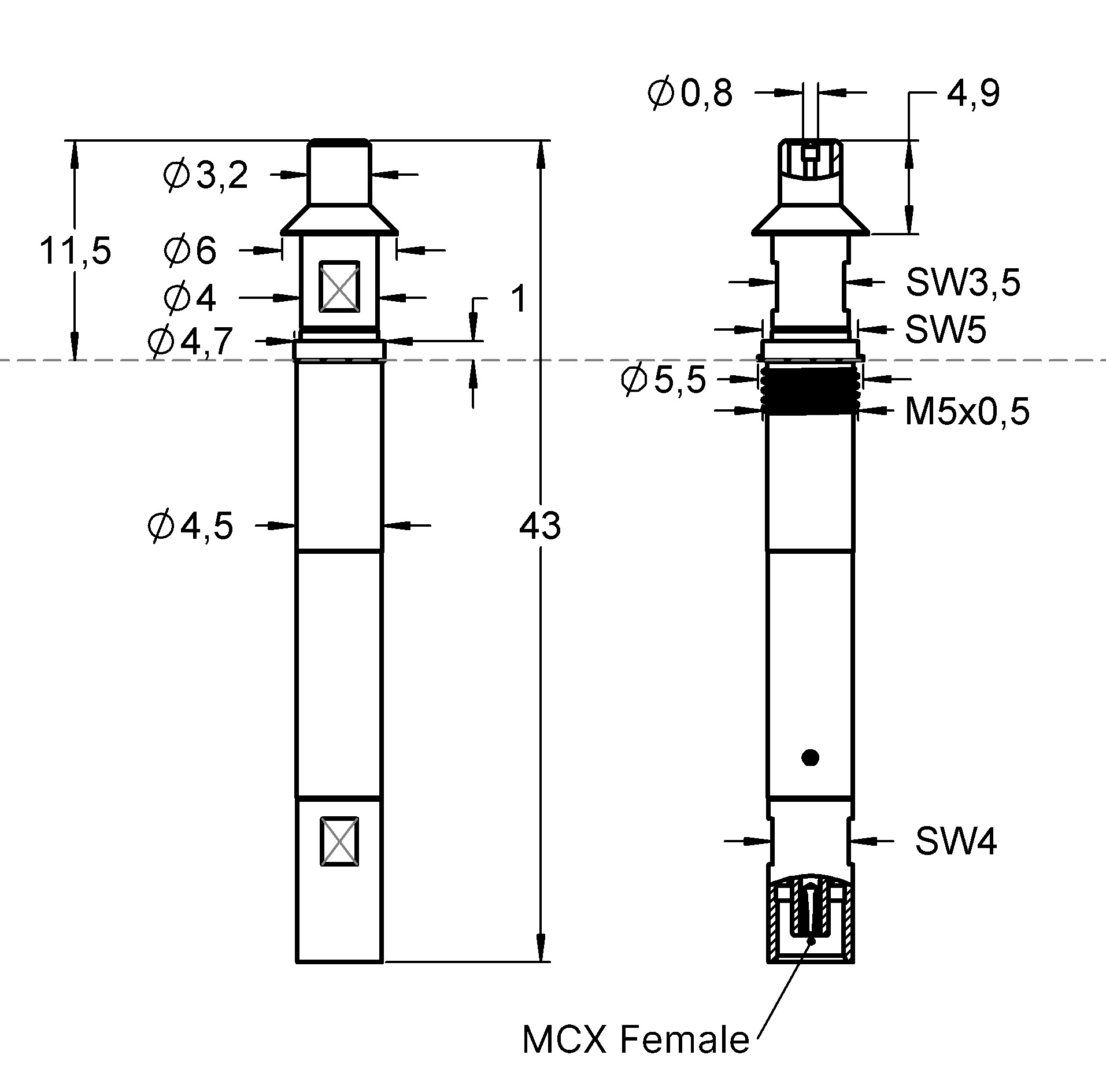 HF860SMBf016G530MCXfS ファミリー図面