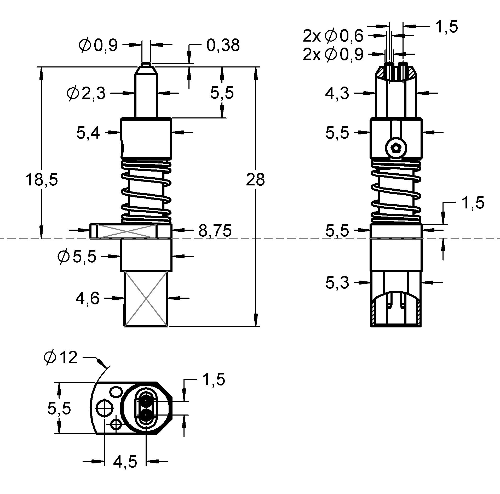 HF76MTDm011G600MTDmF Familienzeichnung