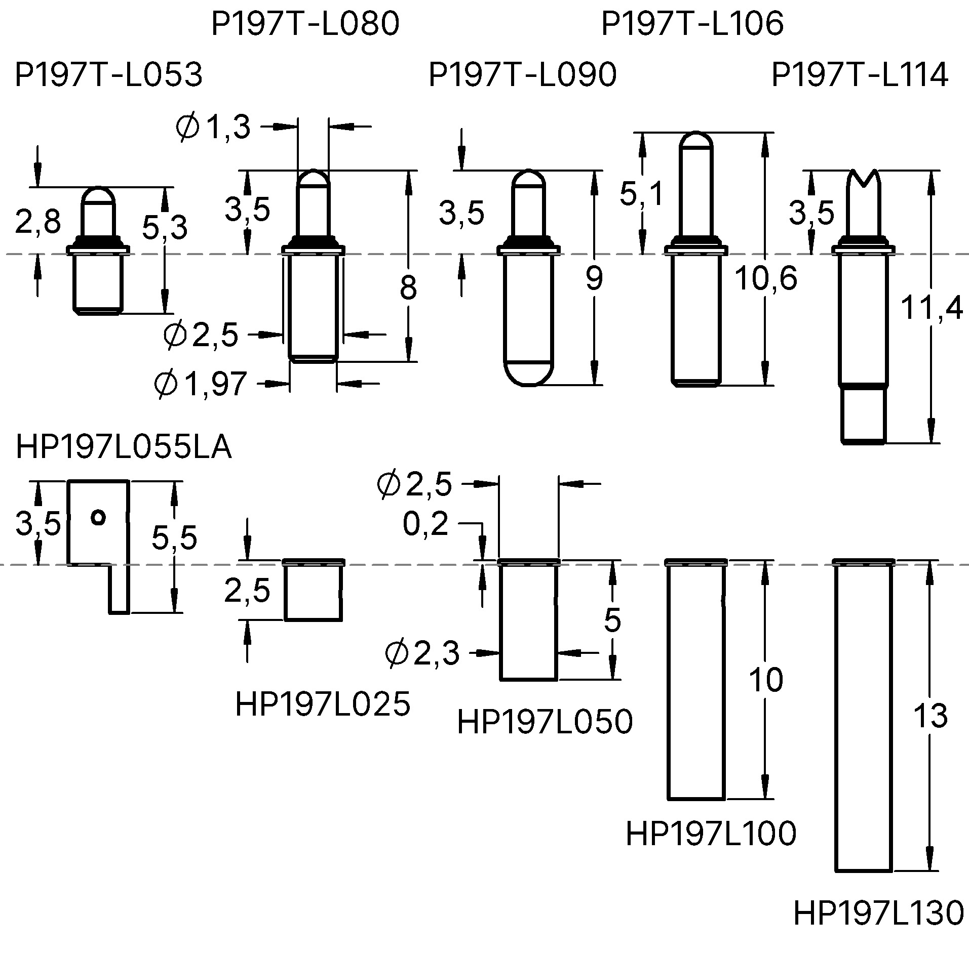 HP197L100 ファミリー図面
