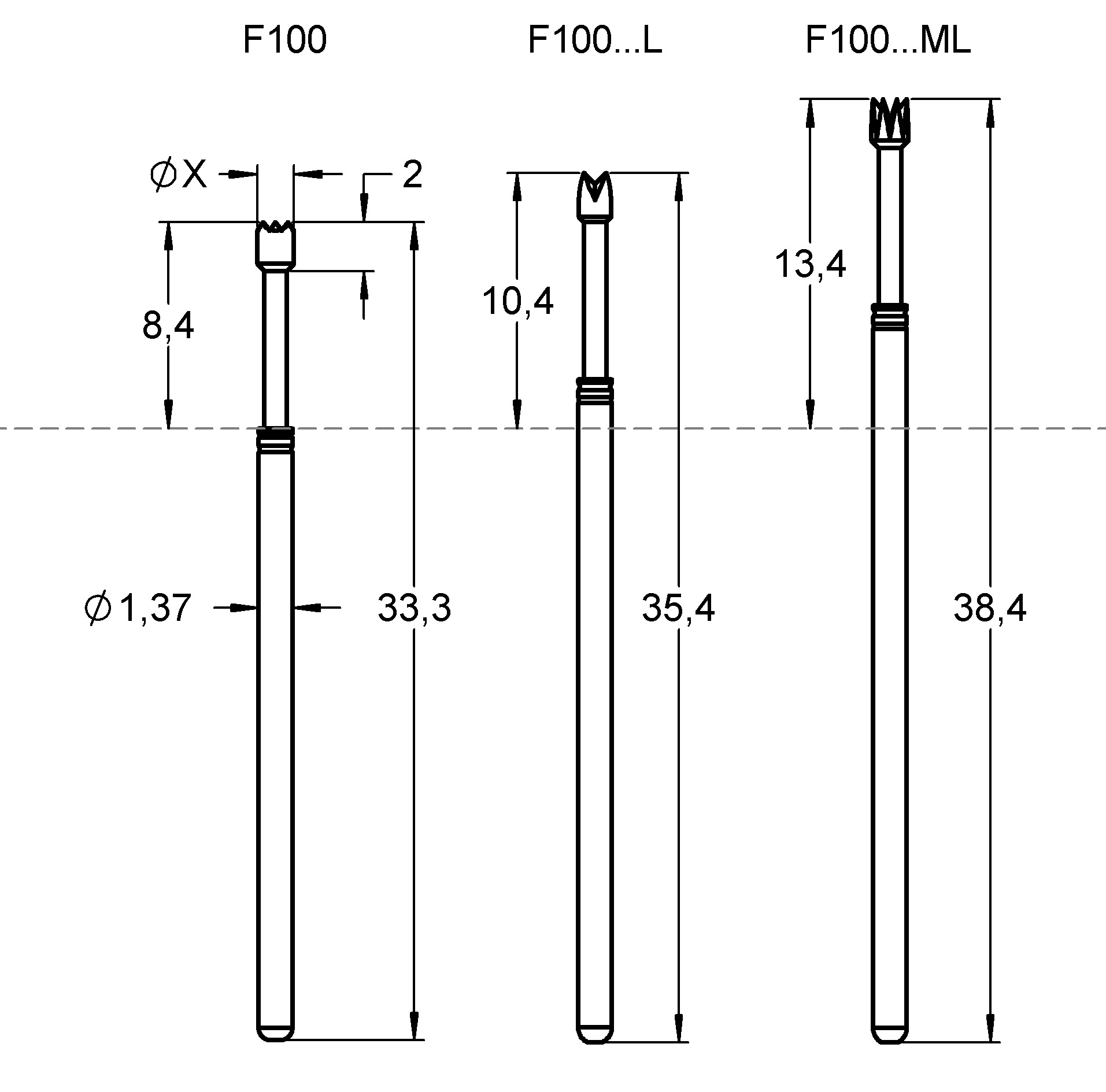F10010S060L200RP ファミリー図面