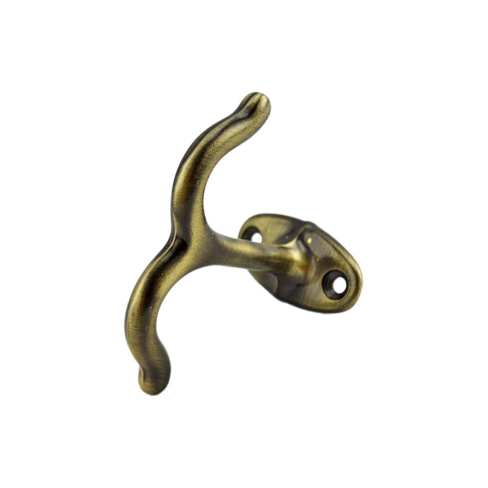 H.B. IVES VON DUPRIN Aluminum Ceiling Hook Antique Brass