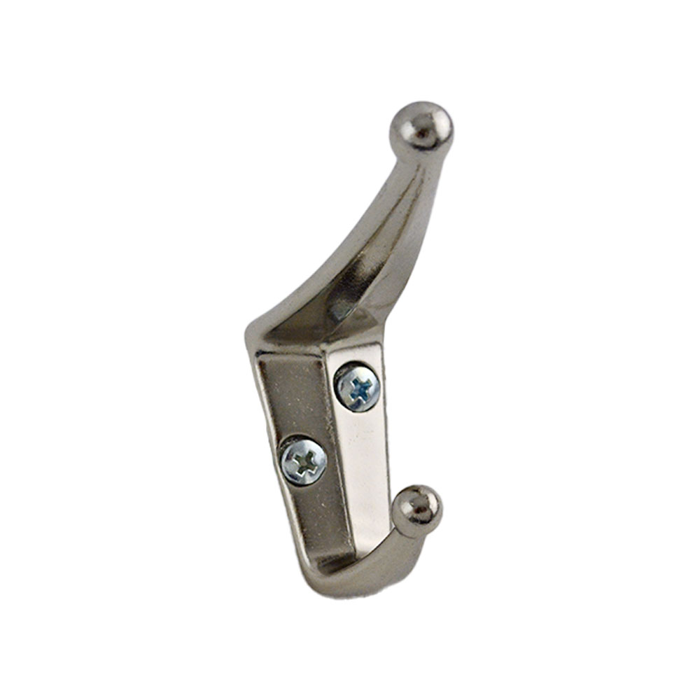 H.B. IVES VON DUPRIN Aluminum Coat and Hat Hook Bright Nickel
