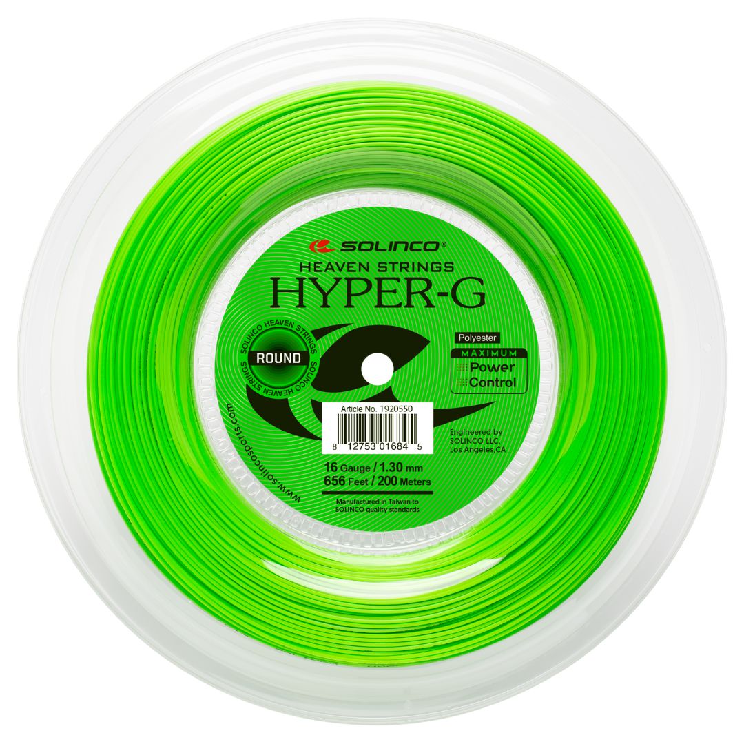 Solinco Hyper-G Round 200M Hyper Green - Tennisstrenge