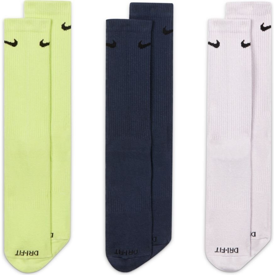 Nike Everyday Plus Lightweight Crew 3-pack Grön/Marinblå/Vit