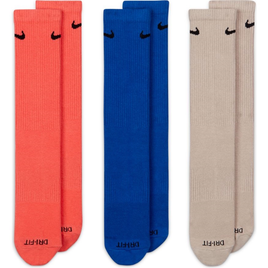 Nike Everyday Plus Lightweight 3-Pack Beige / Blue / Rose