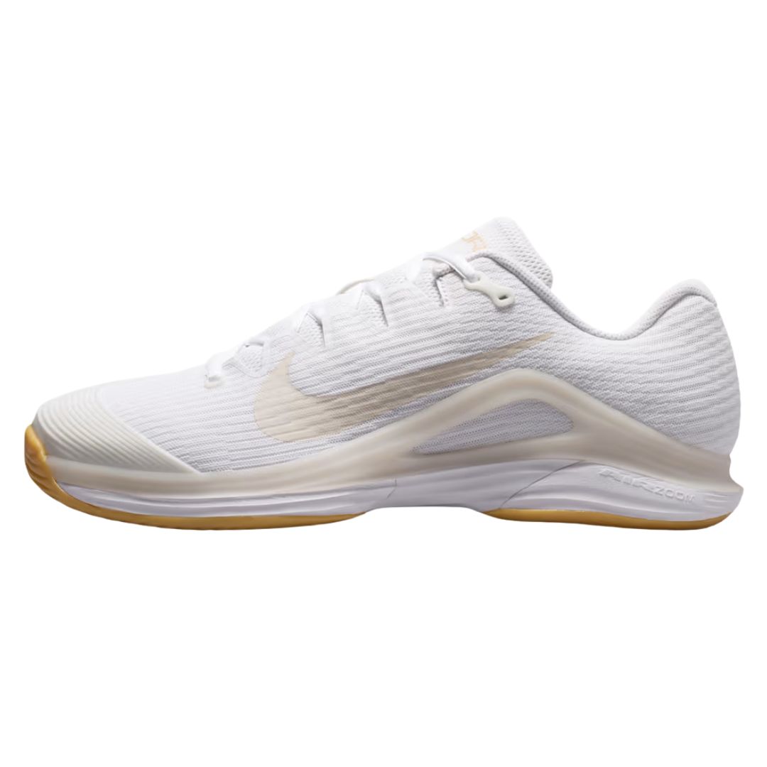 Nike Vapor 12 HC White/Light Brown - Tennis sko