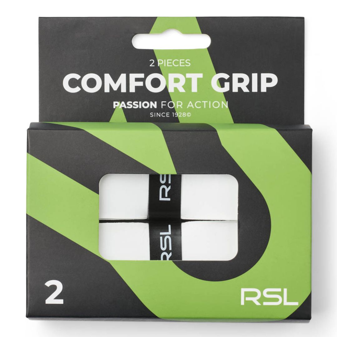 RSL Comfort Grip 2 Pcs. White - Badminton greb