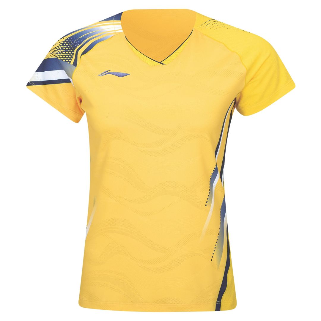 Li-Ning AAYV146-6 Side Effect Women T-shirt Yellow