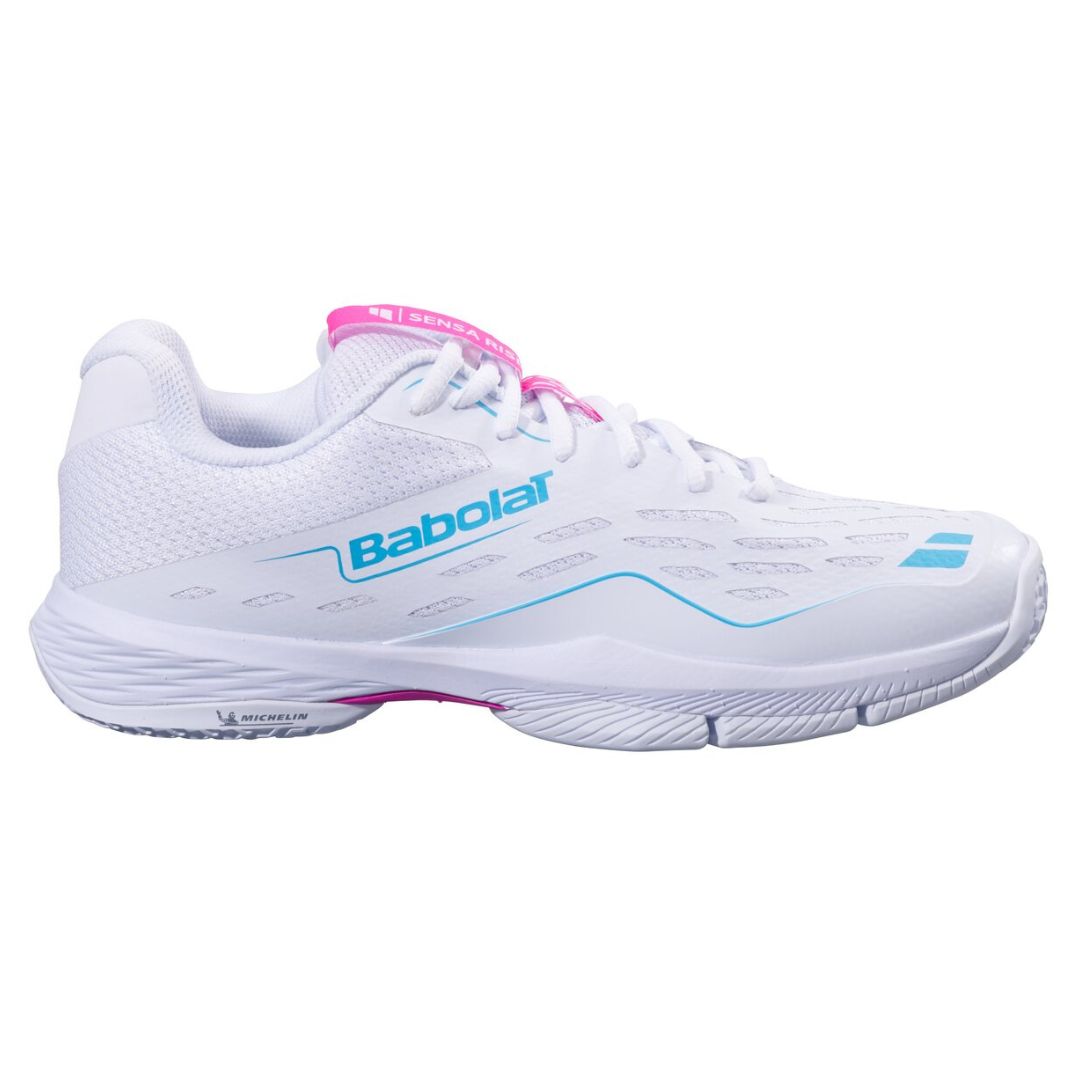 Babolat Sensa Rise Dame Padelsko - White/Rhodamine Red