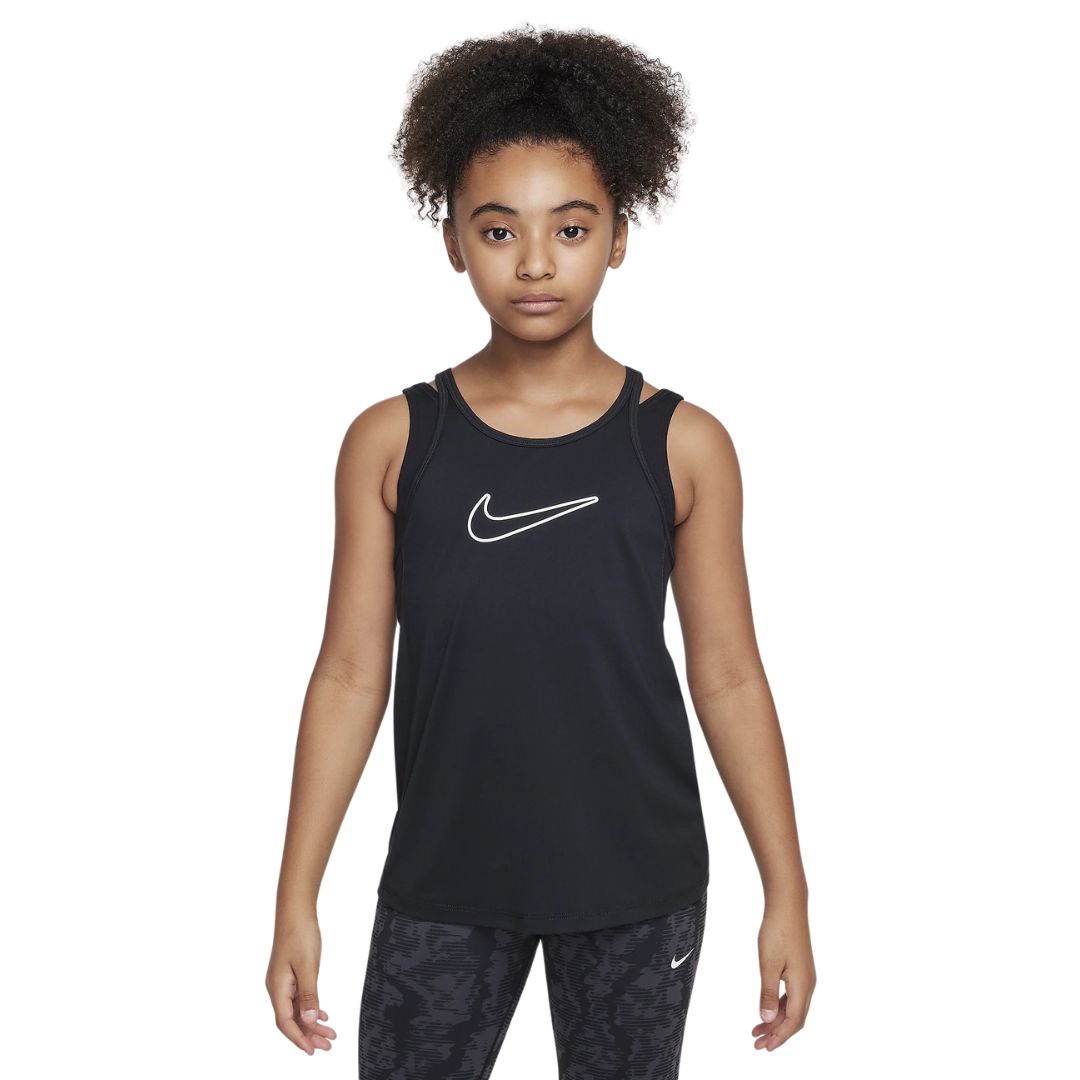 Nike One Classic Girls Dri-FIT Tank Top Black - Tennis tøj