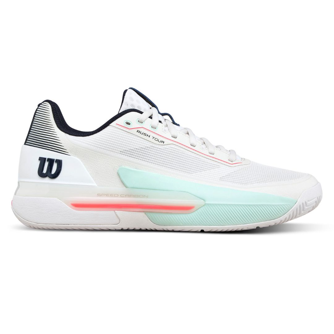 Wilson Rush Tour 5 White/Bay/Fiery Coral - Tennis sko