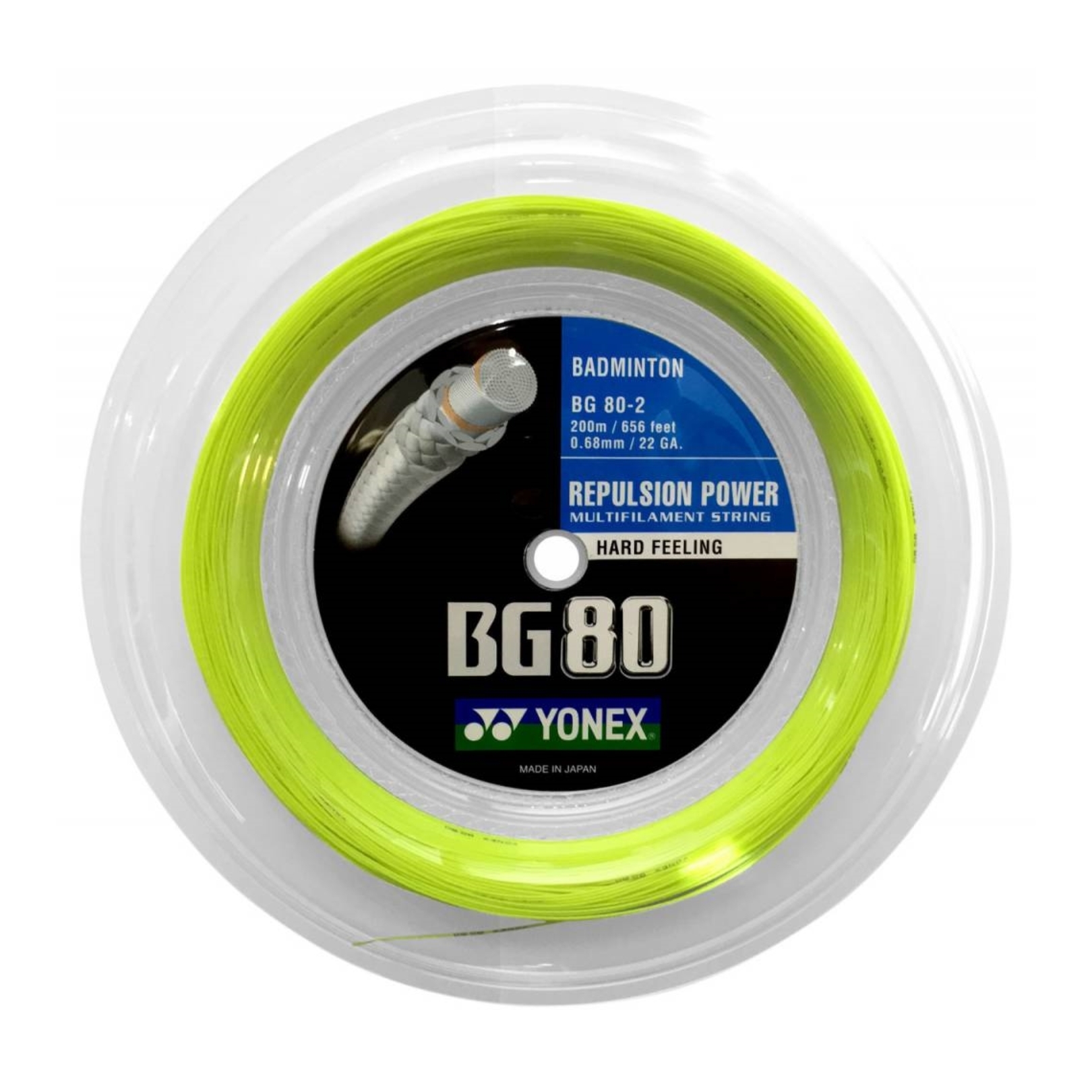 Yonex BG 80 Gul 200m - Badmintonstrenge