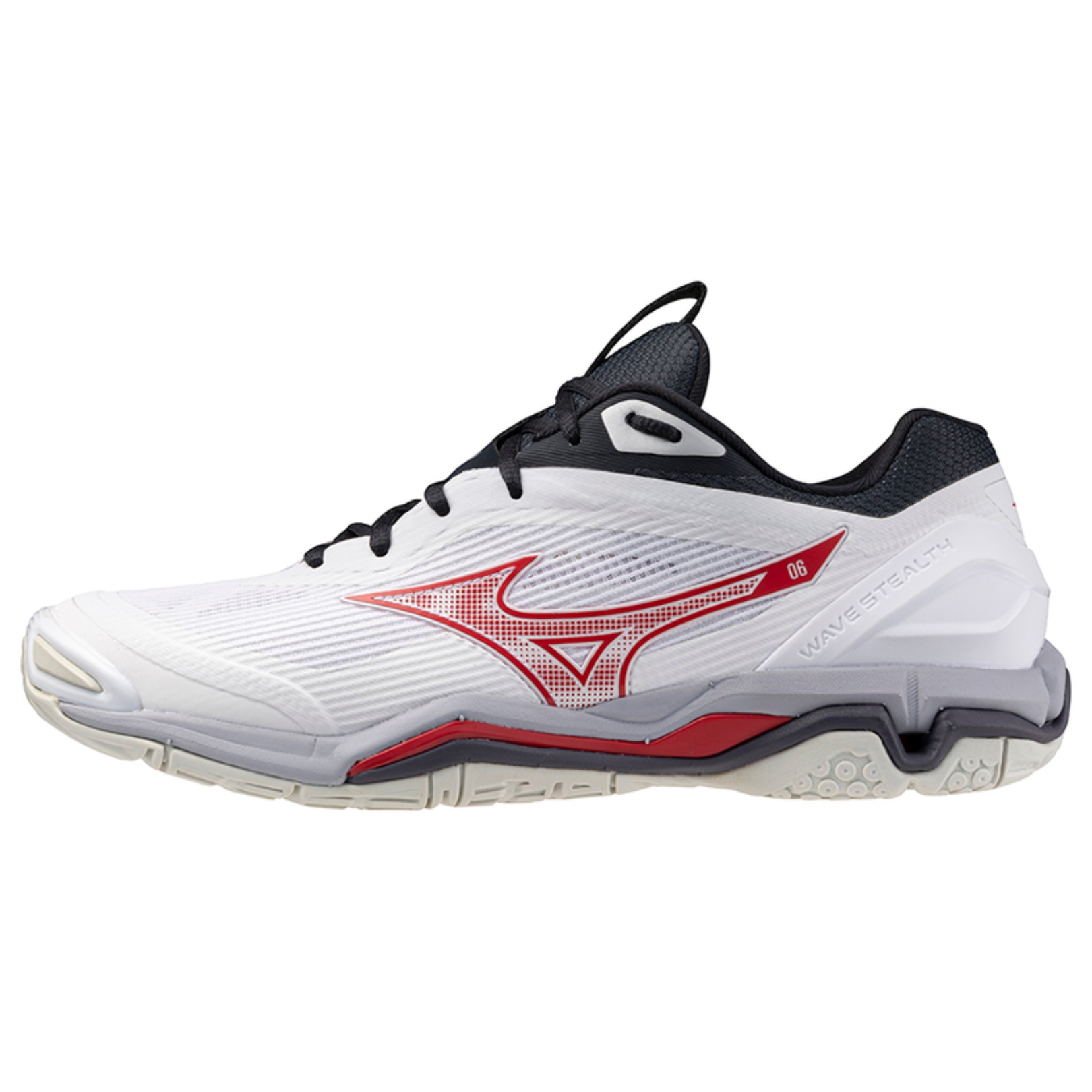 Mizuno Wave Stealth 6 White/Salsa/Black 2620