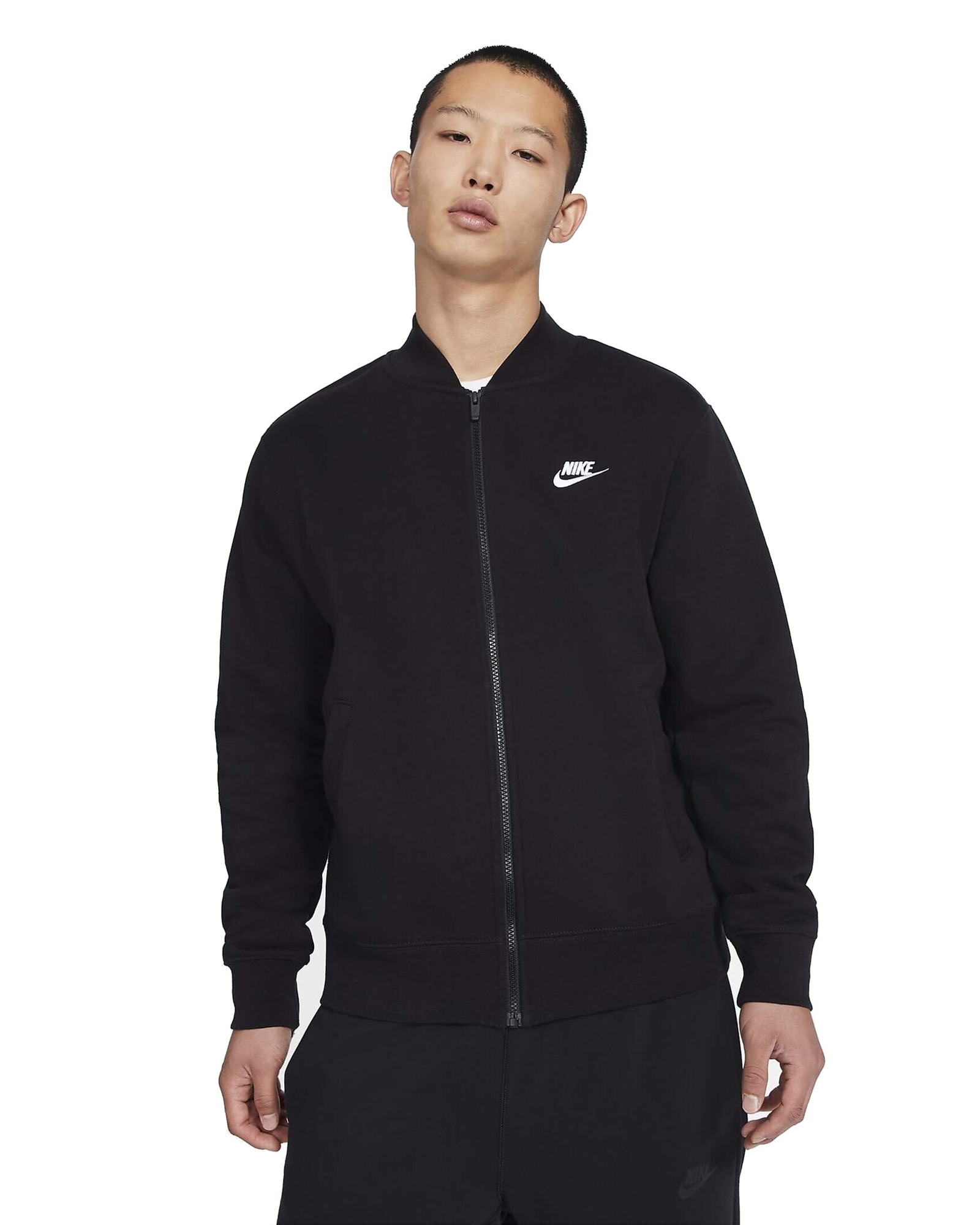 Nike Sportswear Club Fleece Bomberjacka Svart/vit