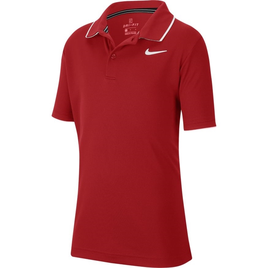 Nike Court Dry Polo Team Junior Röd