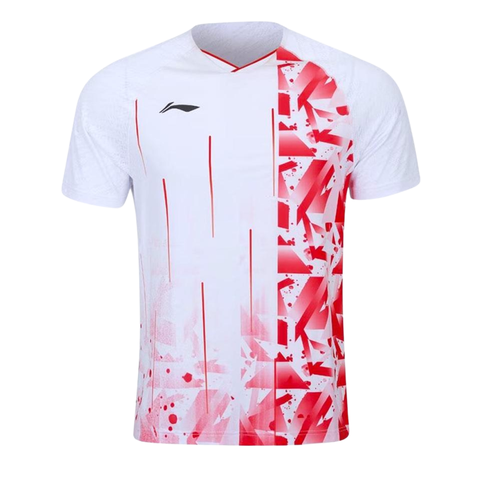 Li-Ning AAYS239-1 T-shirt Flakes White/Red 6778