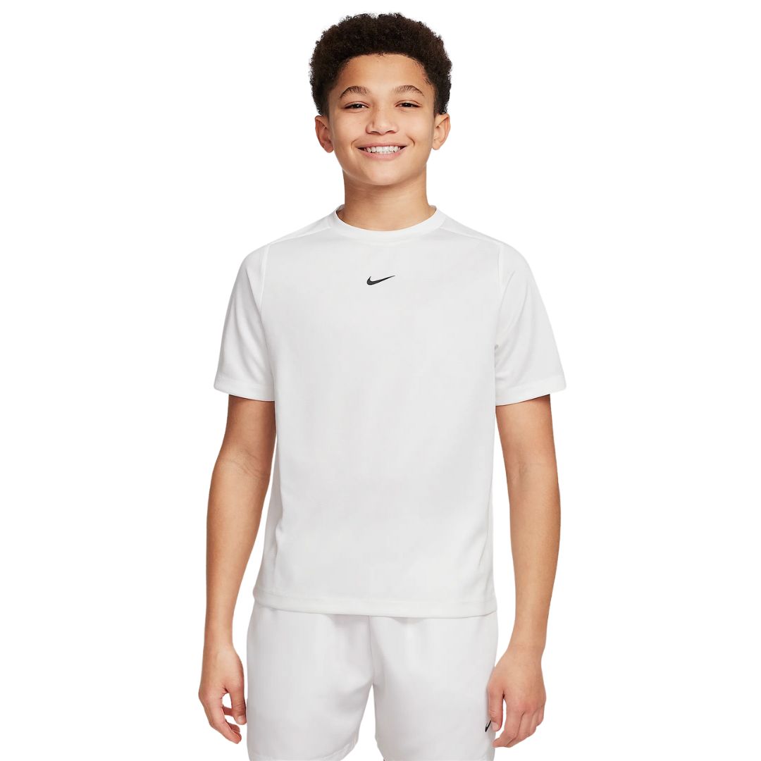 Nike Multi Boys Dri-FIT Short-Sleeve Top - White