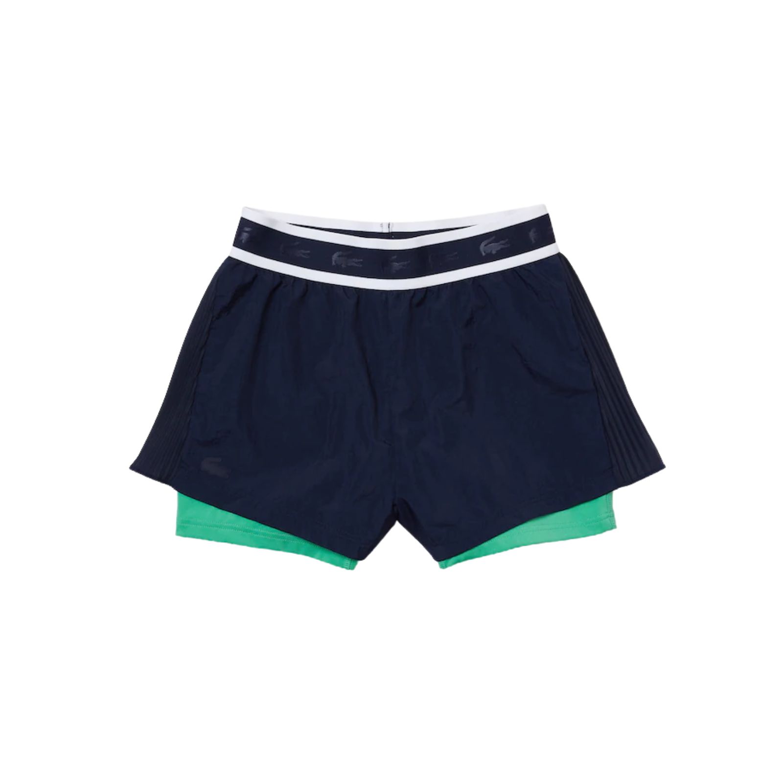 Lacoste Sport Light Nylon Shorts Womens Navy blue/Clover Green 12267