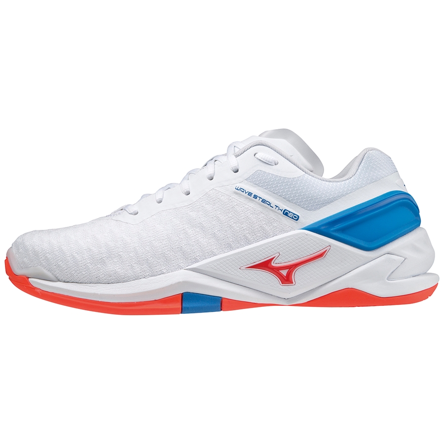 Mizuno Wave Stealth Neo White/IRed/French Blue 9256
