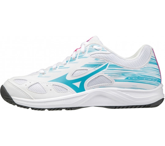 Mizuno Stealth Star Junior Vit/Blå/Rosa 9400
