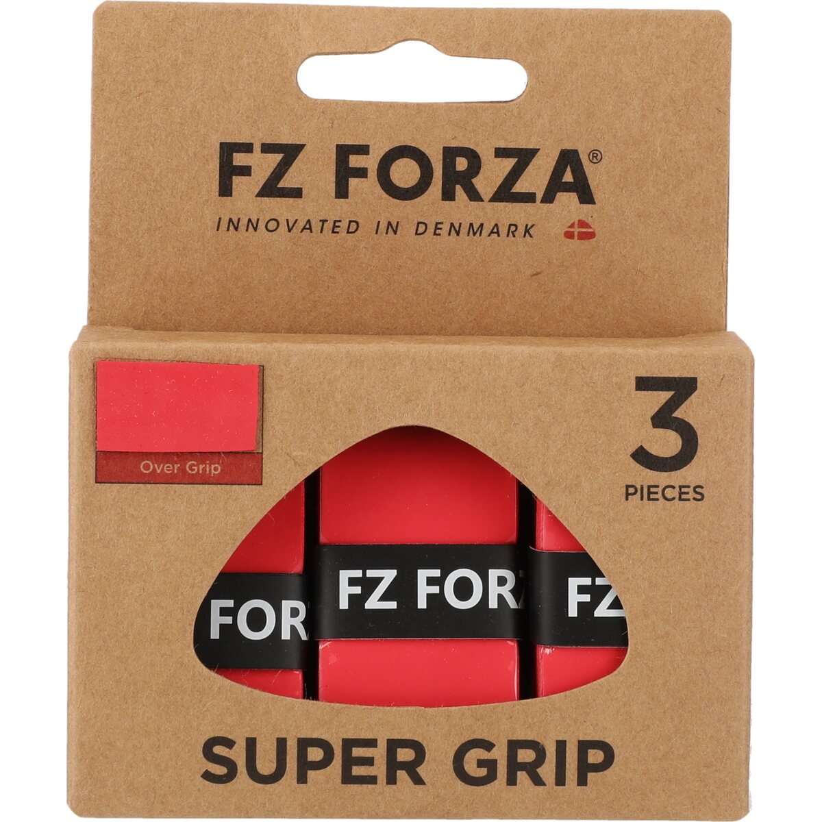 Forza Super Grip 3-Pack Red - Badminton greb