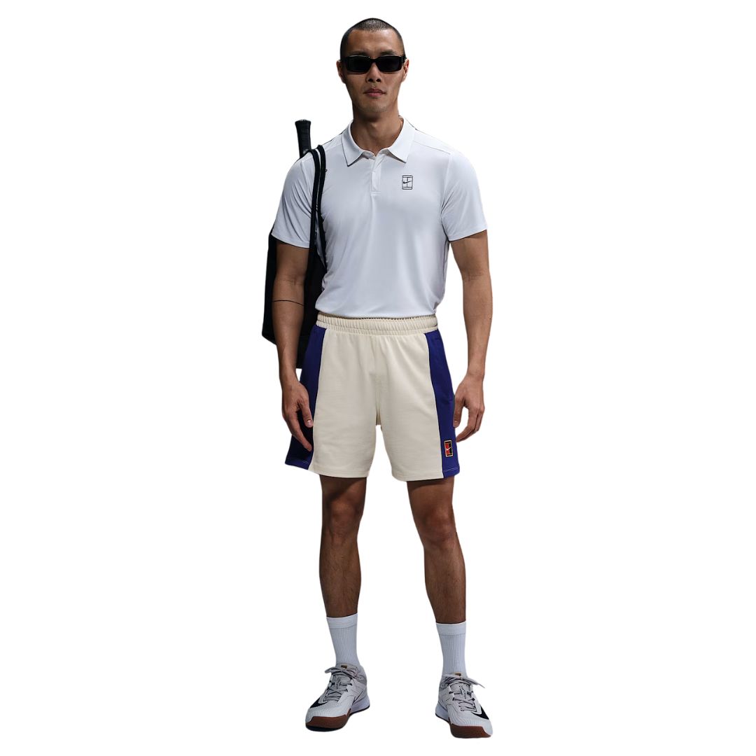 Nike Court Heritage Shorts Pale Ivory/Deep Night - Tennis tøj - OUTLET
