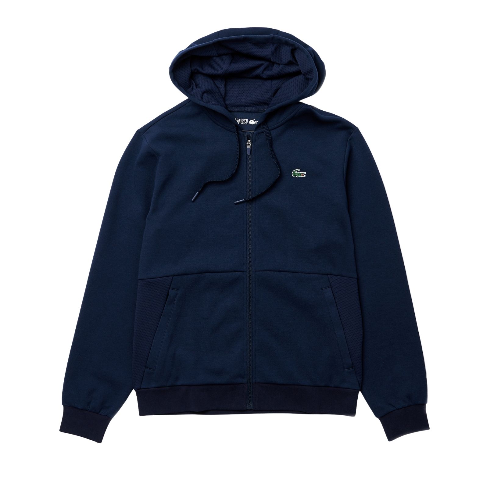 Lacoste Sport Mesh Panels Hoodie Navy 7607