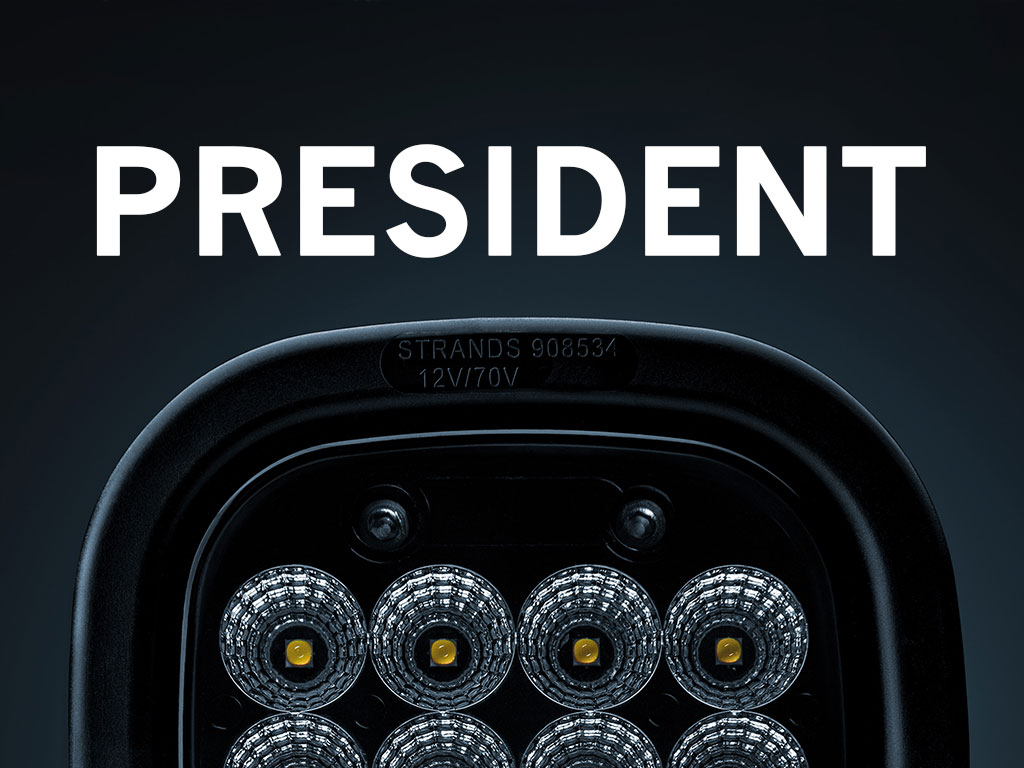 PRESIDENT WORK LIGHT 2.0 25W POSITION LIGHT ORANGE - Strands