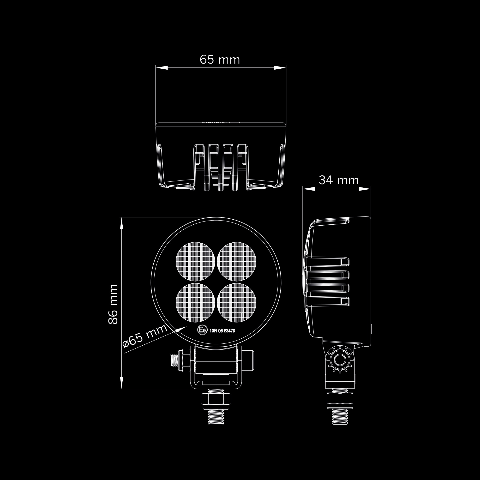 UNITY WORK LIGHT ROUND 11W