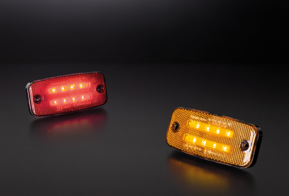 Ki-no Stripe Shade & Stripe Amber セット KENWORTH T880 HOOD SIDE MARKER (AMBER) | Lynn Truck Parts