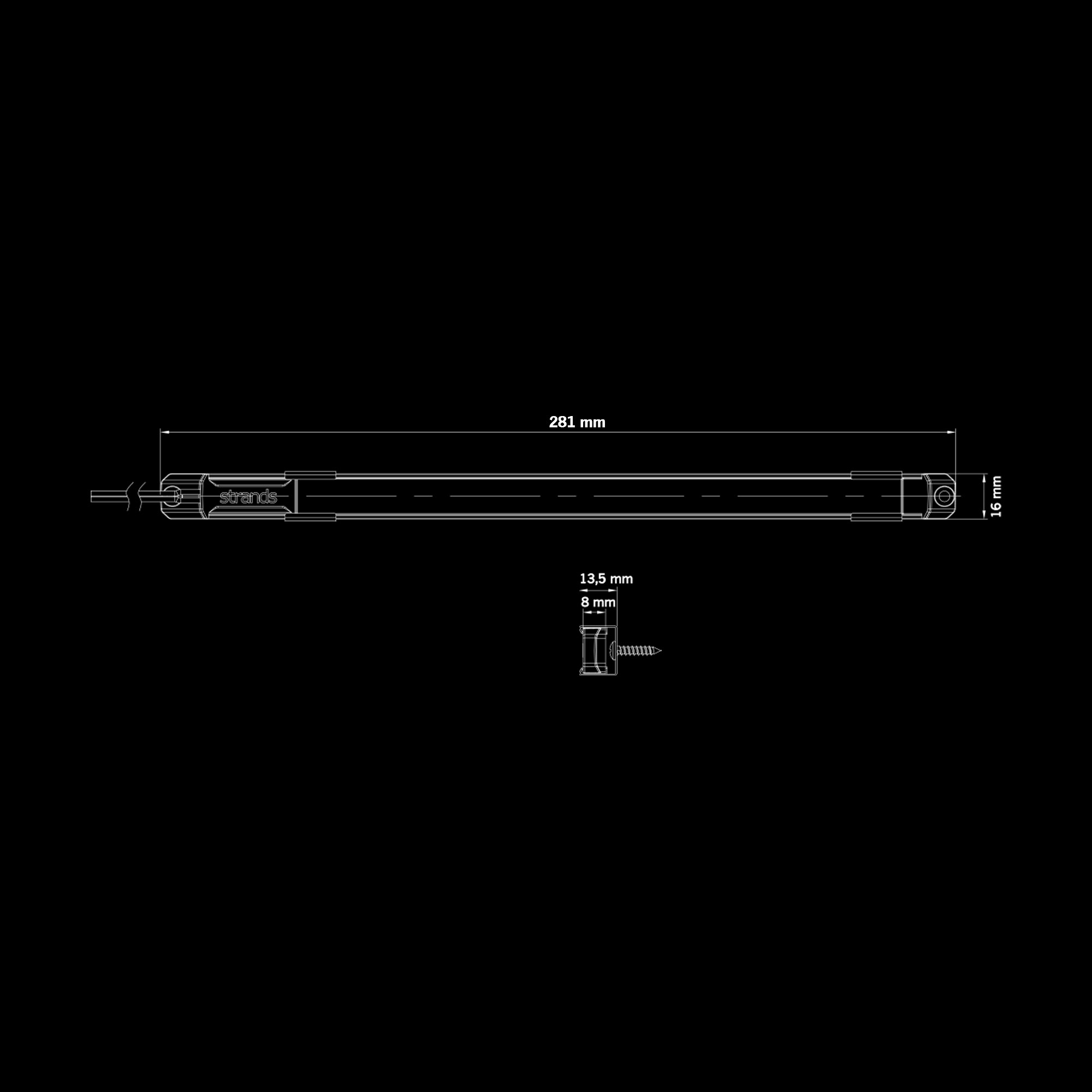 UNITY INTERIOR LAMP LED &#8211; WHITE 281 MM