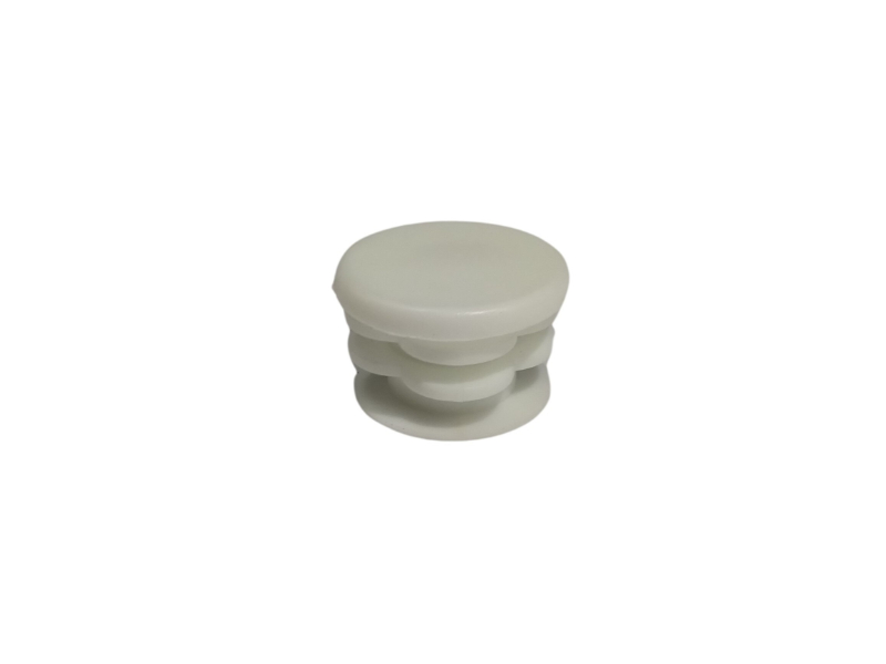 Tube End Cap, Round, White, suits 19mm I.D. Tube, Ansa, to suit 3100