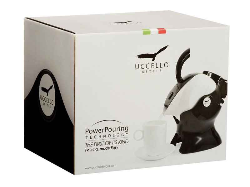 Kettle Tippable 1.5 Litre Black Uccello