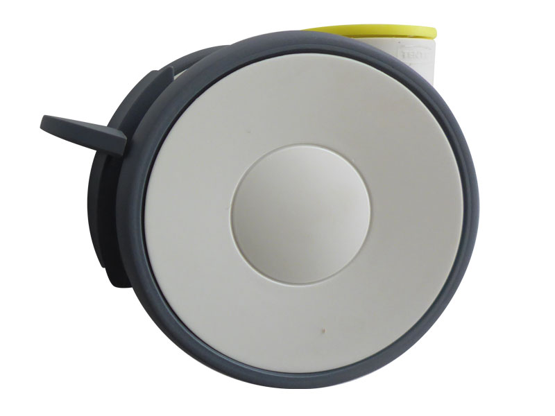 Castor, Braking, 75mm (3in.), Polyurethane, Grey, Twin Wheel, Tente, to suit Novak Chair