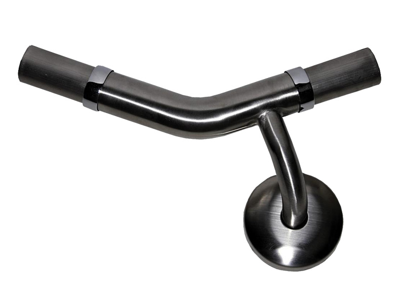 Modular Grab Rail System, Intermediate Support, with Wall Flange, 135 deg. Right Hand